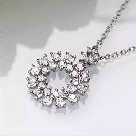 New 925 Silver Luxury Diamond Necklace - Picture 4 of 5